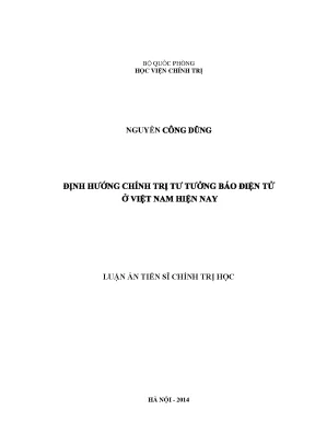 Định hướng chính trị tư tưởng báo điện tử ở việt nam hiện nay