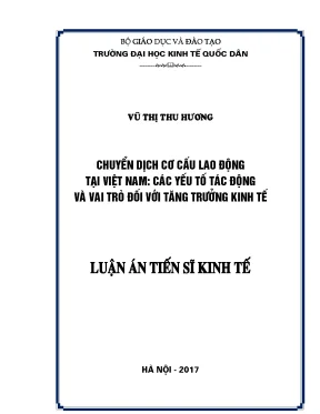 Chuyển dịch cơ cấu lao động tại việt nam các yếu tố tác động và vai trò đối với tăng trưởng kinh tế