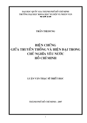Biện chứng giữa truyền thống và hiện đại trong chủ nghĩa yêu nước hồ chí minh