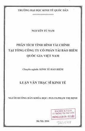 Phân tích tình hình tài chính tại tổng công ty cổ phần tái bảo hiểm quốc gia việt nam