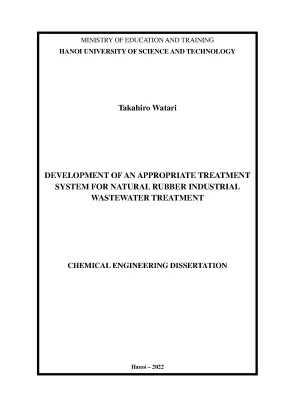 Development of an appropriate treatment system for natural rubber industrial wastewater treatment