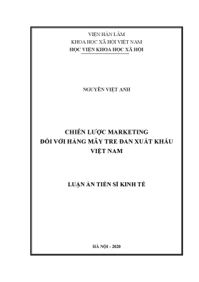 Chiến lược marketing đối với hàng mây tre đan xuất khẩu việt nam