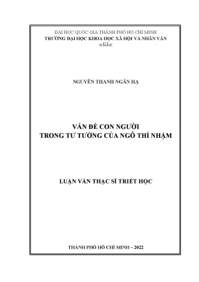 Vấn đề con người trong tư tưởng ngô thì nhậm