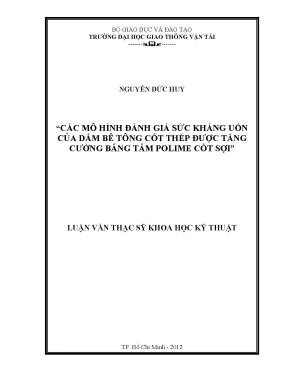 Các mô hình đánh giá sức kháng uốn của dầm bê tông cốt thép được tăng cường bằng tấm polime cốt sợi