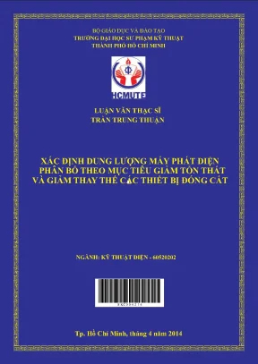 Xác định dung lượng máy phát điện phân bố theo mục tiêu giảm tốn thất và giảm thay thế các thiết bị đóng cắt