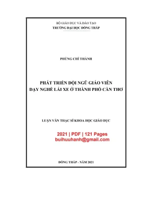 Phát triển đội ngũ giáo viên dạy nghề lái xe ở thành phố cần thơ