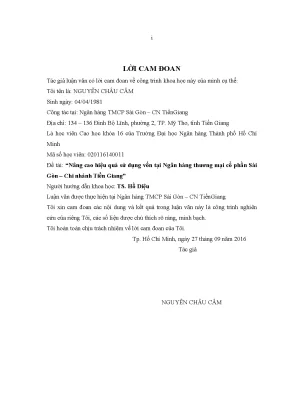 Tài liệu nâng cao hiệu quả sử dụng vốn tại ngân hàng thương mại