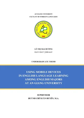 Using mobile devices in english language learning among english majors at an giang university