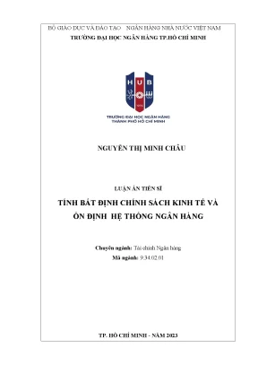 Tính bất định chính sách kinh tế và ổn định hệ thống ngân hàng