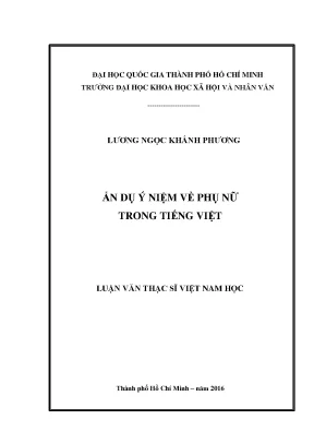 Ẩn dụ ý niệm về phụ nữ trong tiếng việt