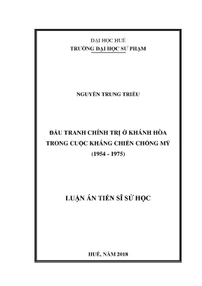 Đấu tranh chính trị ở khánh hòa trong cuộc kháng chiến chống mỹ 1954 1975