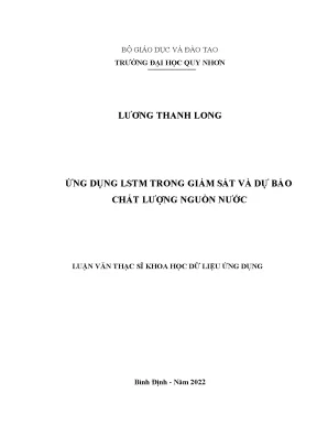Ứng dụng lstm trong giám sát và dự báo chất lượng nguồn nước