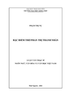 Đặc điểm thơ phan thị thanh nhàn