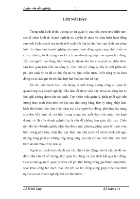 Một số kiến nghị nhằm hoàn thiện kế toán tiền lương và các khoản trích theo lương tại công ty đầu tư xây dựng và phát triển kỹ thuật hạ tầng sơn vũ