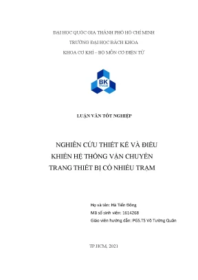 Nghiên cứu thiết kế và điều khiển hệ thống vận chuyển trang thiết bị có nhiều trạm