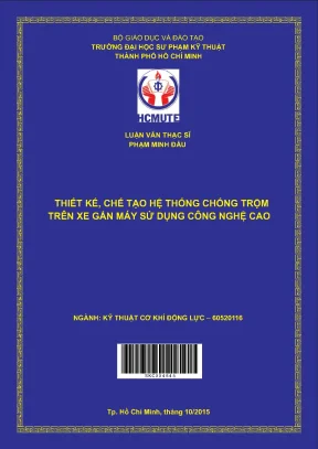 Thiết kế chế tạo hệ thống chống trộm trên xe gắn máy sử dụng công nghệ cao