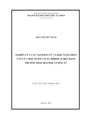 Tài liệu hóa học hóa lý hóa học lượng tử dẫn xuất hidrocacbon