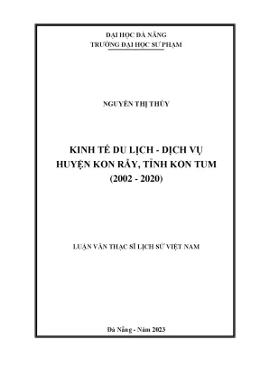 Kinh tế du lịch dịch vụ huyện kon rẫy tỉnh kon tum 2002 2020
