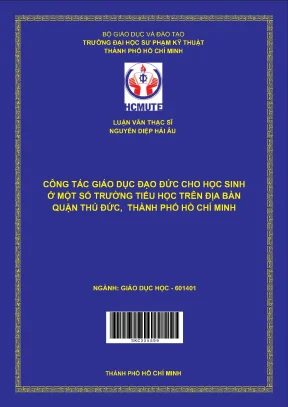 Công tác giáo dục đạo đức cho học sinh ở một số trường tiểu học trên địa bàn quận thủ đức tp hcm