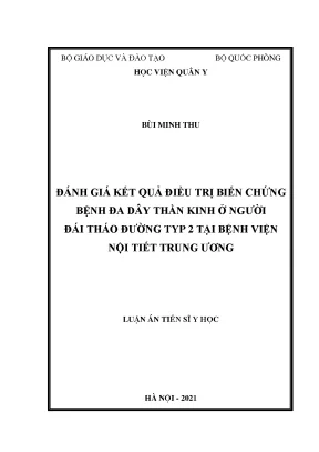Đánh giá kết quả điều trị biến chứng bệnh đa dây thần kinh ở người đái tháo đường typ 2 tại bệnh viện nội tiết trung ương