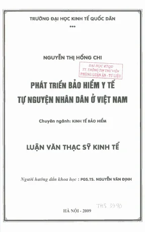 Phát triển bảo hiểm y tế tự nguyện nhân dân ở việt nam