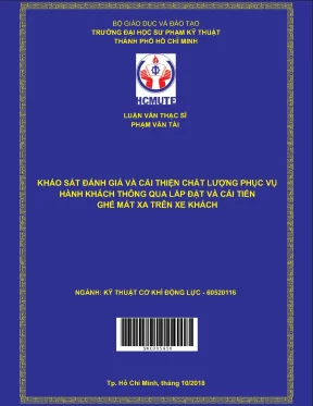 Khảo sát đánh giá và cải thiện chất lượng phục vụ hành khách thông qua lắp đặt và cải tiến ghế mát xa trên xe khách