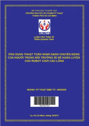Ứng dụng thuật toán nhận dạng chuyển động của người trong môi trường 3d để huấn luyện cho robot chơi cầu lông