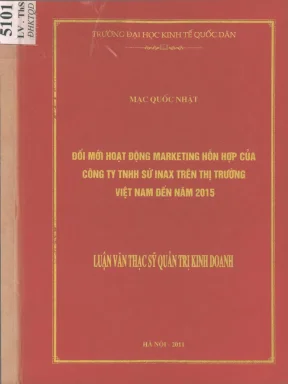 Đổi mới hoạt động marketing hỗn hợp của công ty tnhh sứ inax trên thị trường việt nam đến năm 2015