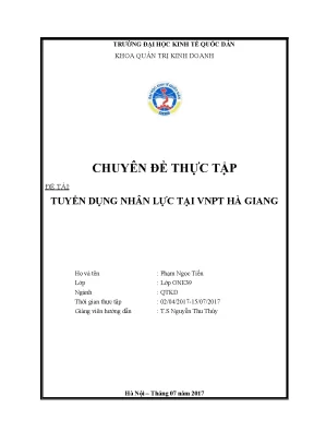 Chuyên đề thực tập tuyển dụng nhân lực tại vnpt hà giang