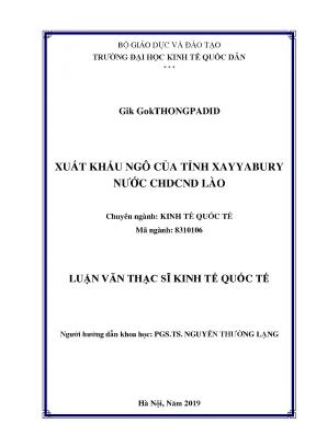 Xuất khẩu ngô của tỉnh xayyabury nước cộng hòa dân chủ nhân dân lào
