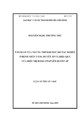 Tần suất của ngưng thở khi ngủ do tắc nghẽn ở bệnh nhân tăng huyết áp và hiệu quả của điều trị bằng cpap lên huyết áp 1