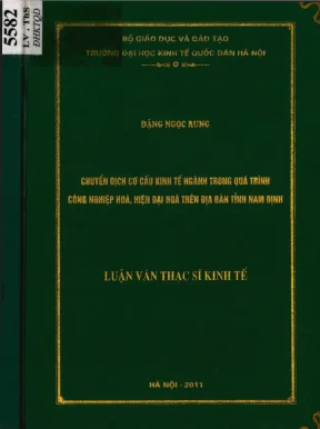 Chuyển dịch cơ cấu kinh tế ngành trong quá trình công nghiệp hóa hiện đại hóa trên địa tỉnh nam định