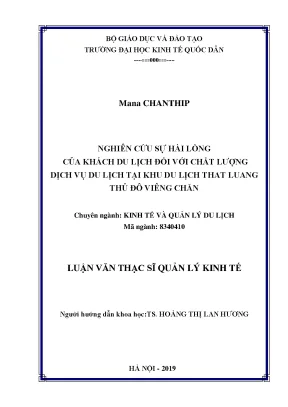 Nghiên cứu sự hài lòng của khách du lịch đối với chất lượng dịch vụ du lịch tại khu du lịch that luang thủ đô viêng chăn