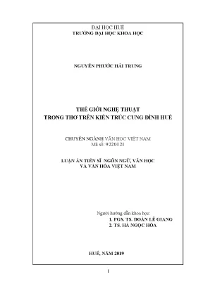 Thế giới nghệ thuật trong thơ trên kiến trúc cung đình huế