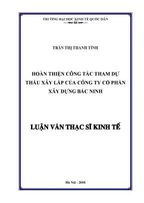 Hoàn thiện công tác tham dự thầu xây lắp của công ty cổ phần xây dựng bắc ninh