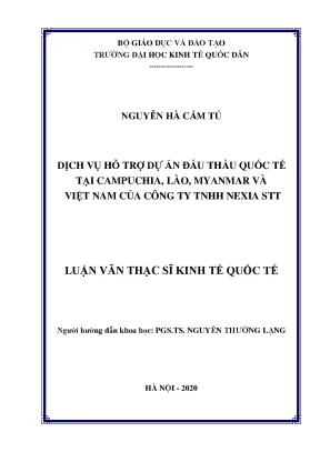 Dịch vụ hỗ trợ dự án đấu thầu quốc tế tại campuchia lào myamar và việt nam của công ty tnhh nexia stt