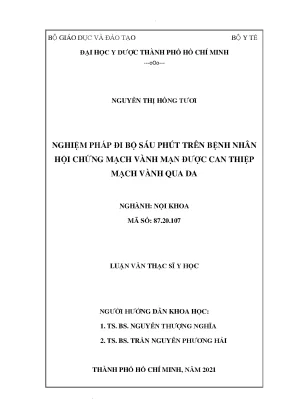 Nghiệm pháp đi bộ sáu phút trên bệnh nhân hội chứng mạch vành mạn được can thiệp mạch vành qua da