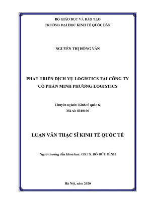 Phát triển dịch vụ logistics tại công ty cổ phần minh phương logistics