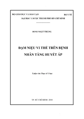 Đạm niệu vi thể trên bệnh nhân tăng huyết áp