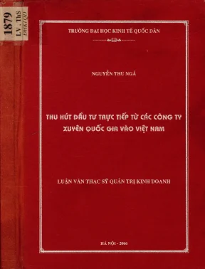 Thu hút đầu tư trực tiếp từ các công ty xuyên quốc gia vào việt nam