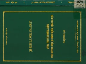 Đầu tư phát triển kinh tế tỉnh thanh hoá thực trạng và giải pháp