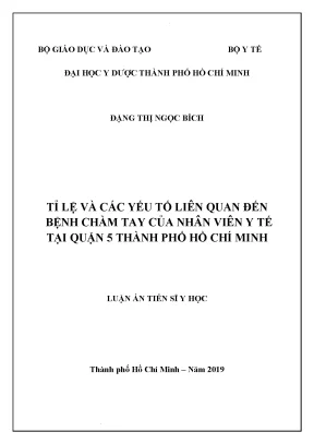 Tỉ lệ và các yếu tố liên quan đến bệnh chàm tay của nhân viên y tế tại quận 5 thành phố hồ chí minh 1