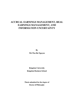 Accrual earnings management real earnings management and information uncertainty