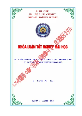 Kế toán doanh thu và xác định kết quả kinh doanh của công ty tnhh vi tính phong vũ