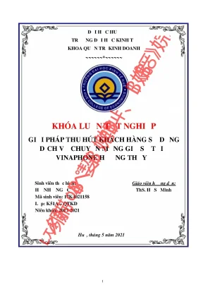 Giải pháp thu hút khách hàng sử dụng dịch vụ chuyển mạng giữ số tại vinaphone hương thủy