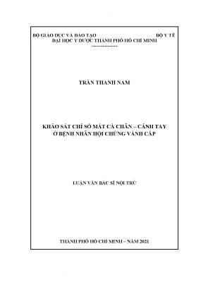 Khảo sát chỉ số mắt cá chân cánh tay ở bệnh nhân hội chứng vành cấp 1