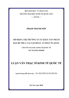 Mở rộng thị trường xuất khẩu sản phẩm bao bì nhựa tại tập đoàn an phát plastic