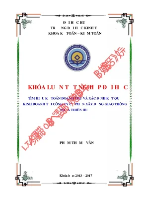 Tìm hiểu kế toán doanh thu và xác định kết quả kinh doanh tại công ty cổ phần xây dựng giao thông thừa thiên huế