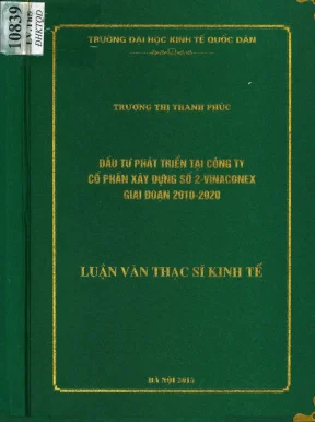 Đầu tư phát triển tại công ty cổ phần xây dựng số 2 vinaconex giai đoạn 2010 2020