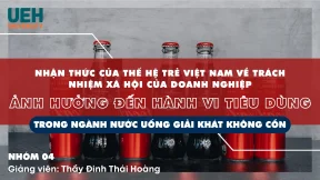 Nhận thức của thế hệ trẻ việt nam về trách nhiệm xã hội của doanh nghiệp ảnh hưởng đến hành vi tiêu dùng trong ngành nước uống giải khát không cồn